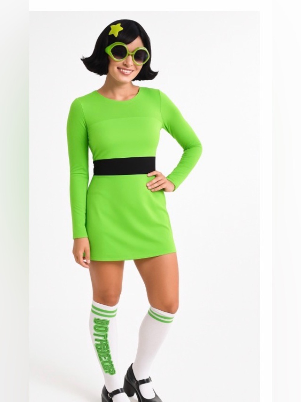 Amscan power puff girls Buttercup adult costume. NWT small/ med(44)